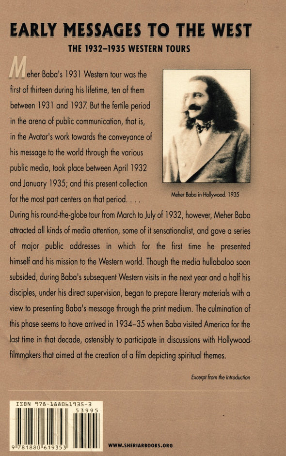 Meher Baba's Early Messages to the West