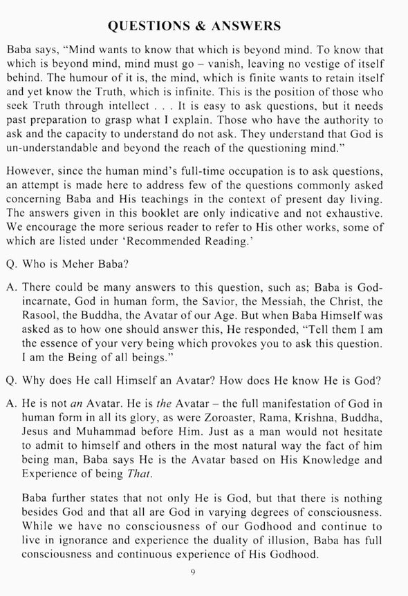 Avatar Meher Baba - An Introduction