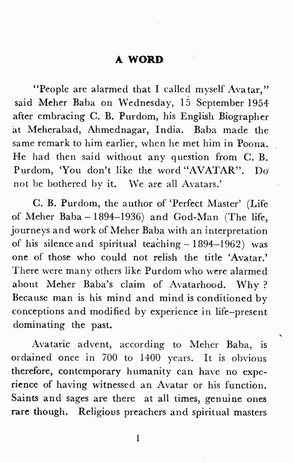 Why Meher Baba is Called the Avatar of the Age