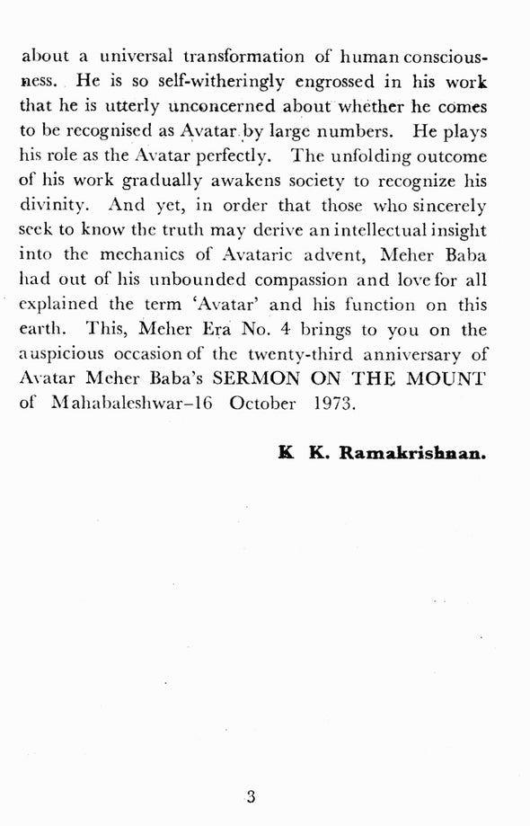 Why Meher Baba is Called the Avatar of the Age