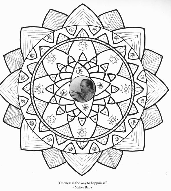 Color-in Meher Baba Mandalas