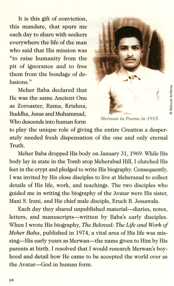 Meher Baba - From Boyhood to Godhood