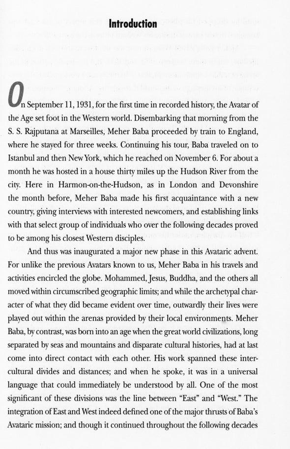 Meher Baba's Early Messages to the West
